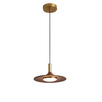 Nordic Style Walnut-Finish Iron Pendant Light