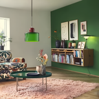 Nordic Iron Body Two-Tone Glass Pendant Light