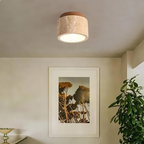 The Yellow Stone Japandi Travertine Ceiling Light