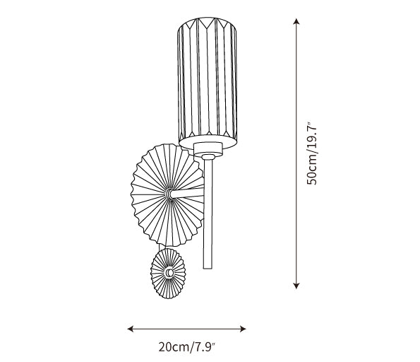 Cecily Modern Fluted Glass Wall Lamp