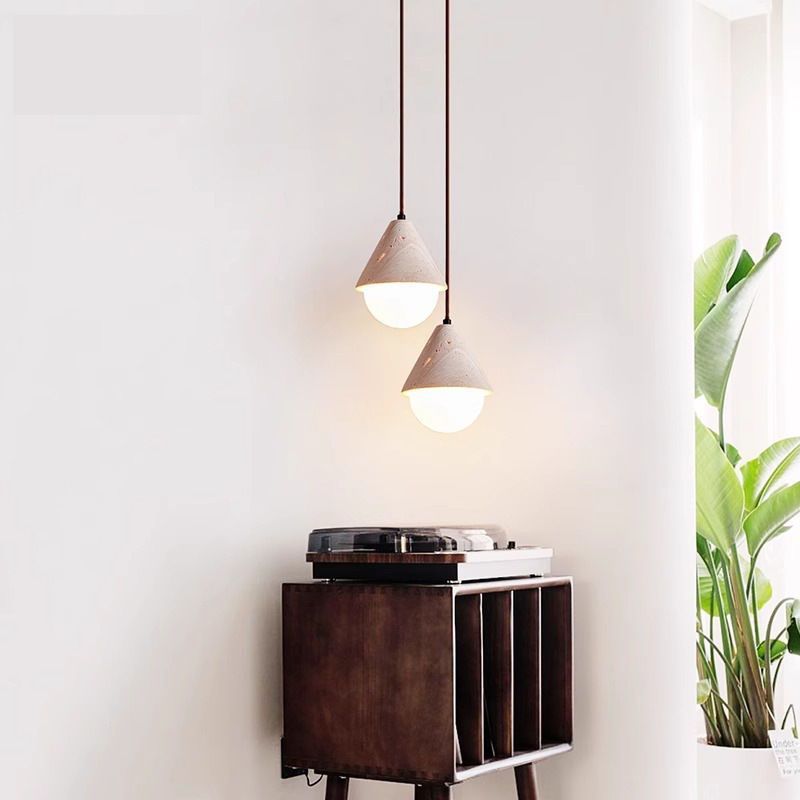Yellow Travertine Cream Pendant Light