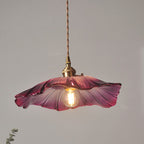 Lotus Glow Vintage Glass Pendant Light