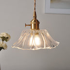 Lotus Glow Vintage Glass Pendant Light