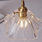 Lotus Glow Vintage Glass Pendant Light