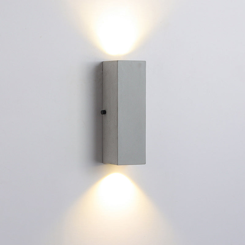Minimalist Cement Square Outdoor Wall Light