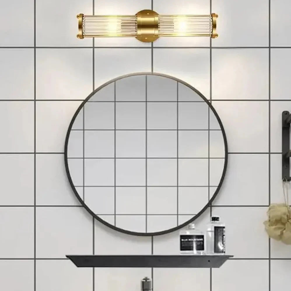 The Lumina Bloom Brass Crystal Japandi Wall Lamp
