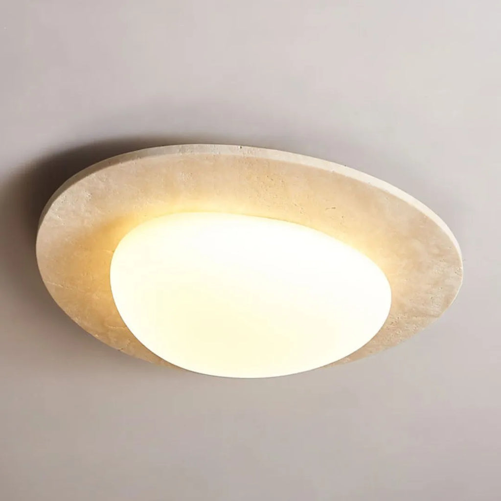 Creative Nordic Cream Travertine Ceiling Light