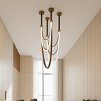 Nordic PU Leather LED Belt Ceiling Light