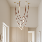 Nordic PU Leather LED Belt Ceiling Light