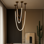 Nordic PU Leather LED Belt Ceiling Light