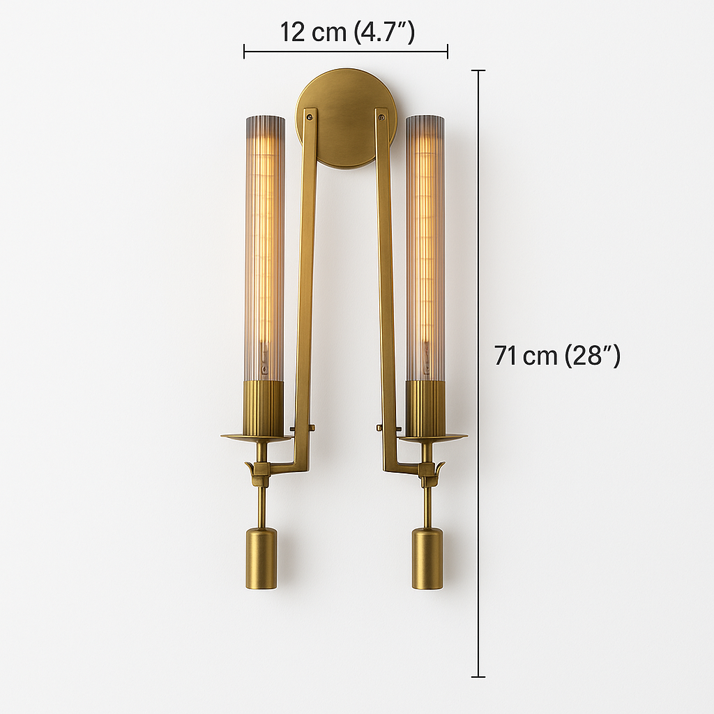 Fontanelle Retro Glass Wall Light