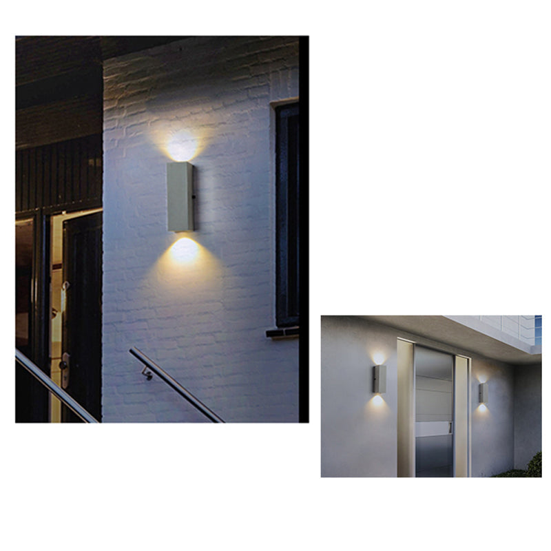 Minimalist Cement Square Outdoor Wall Light