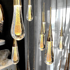 Round Droplet Panel Wiltshire Crystal Pendant Light