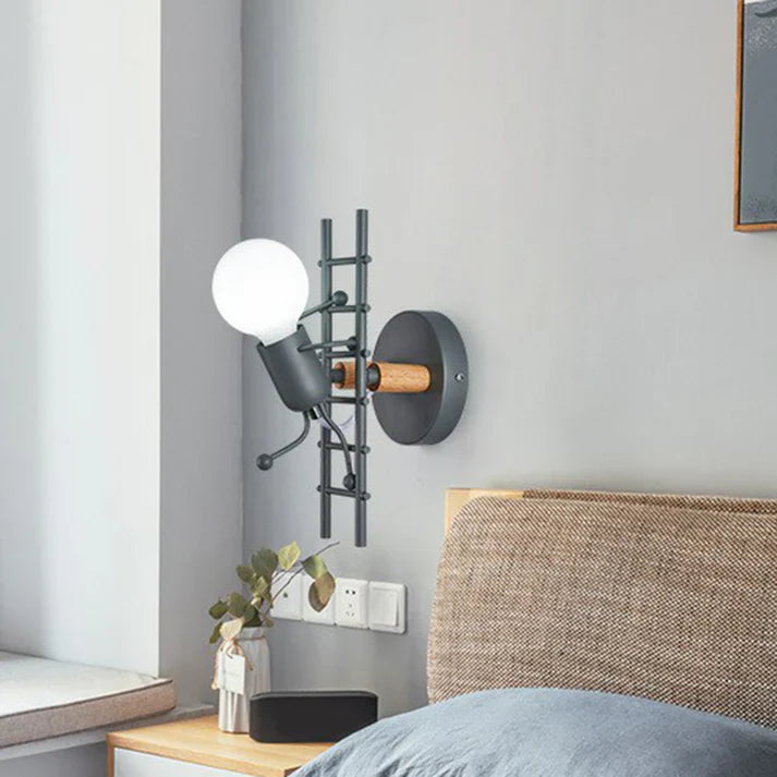 Retro Iron Art Staircase Wall Light