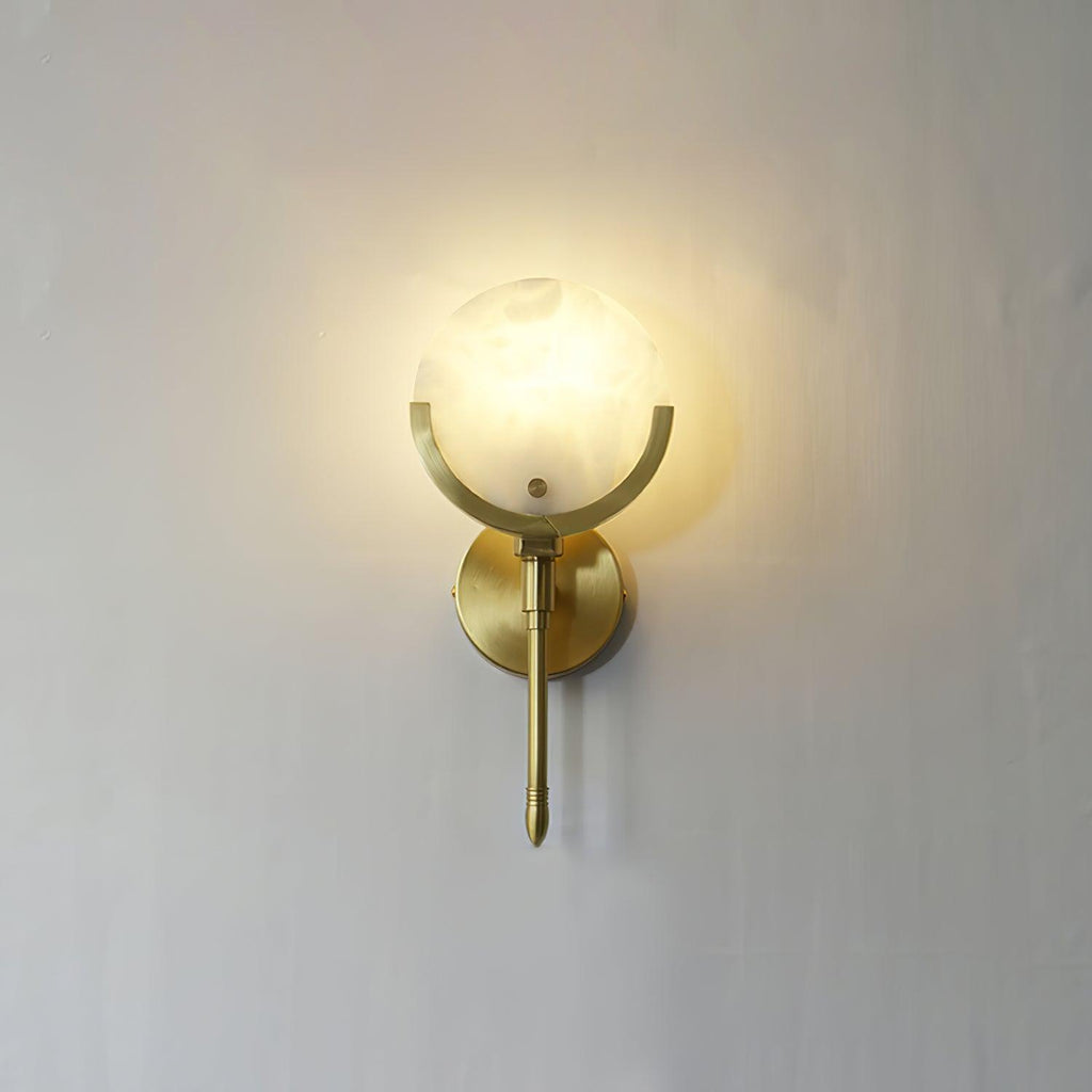 Alabaster Marble Ava Brass Wall Light