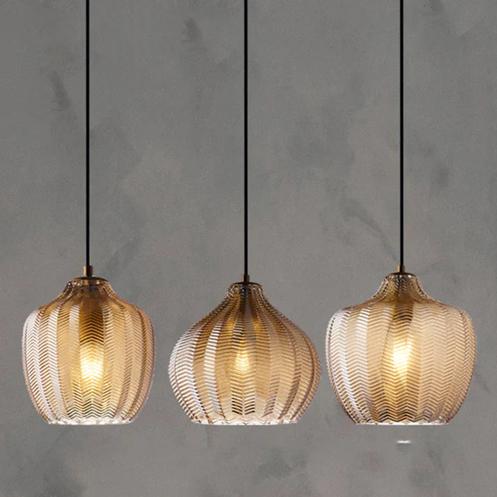 Nordic Style Wavy Glass Pendant Ceiling Light