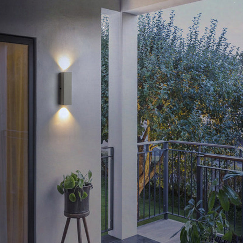 Minimalist Cement Square Outdoor Wall Light