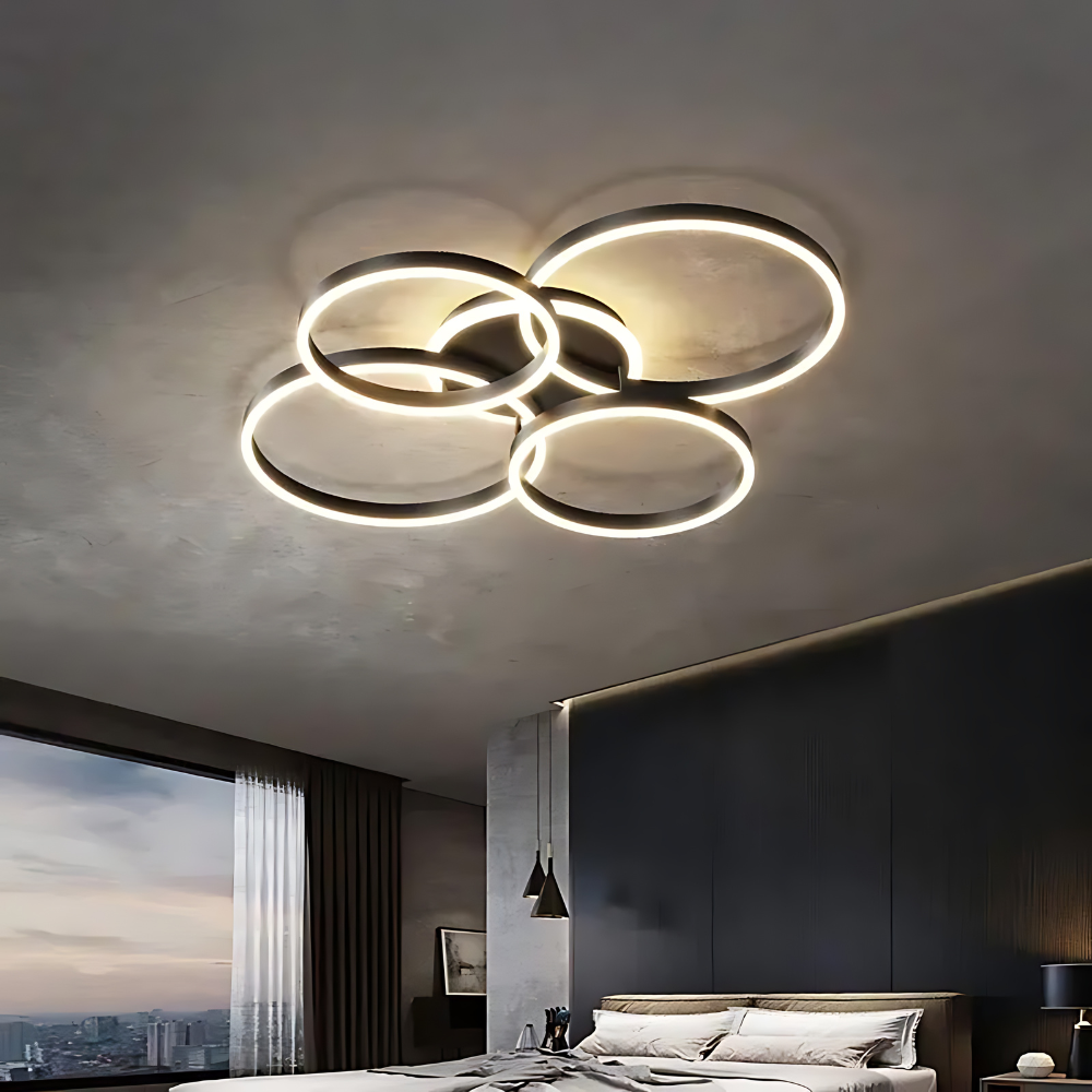 Modern Black Metal Chandelier Ceiling Light