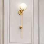 Alabaster Marble Ava Brass Wall Light