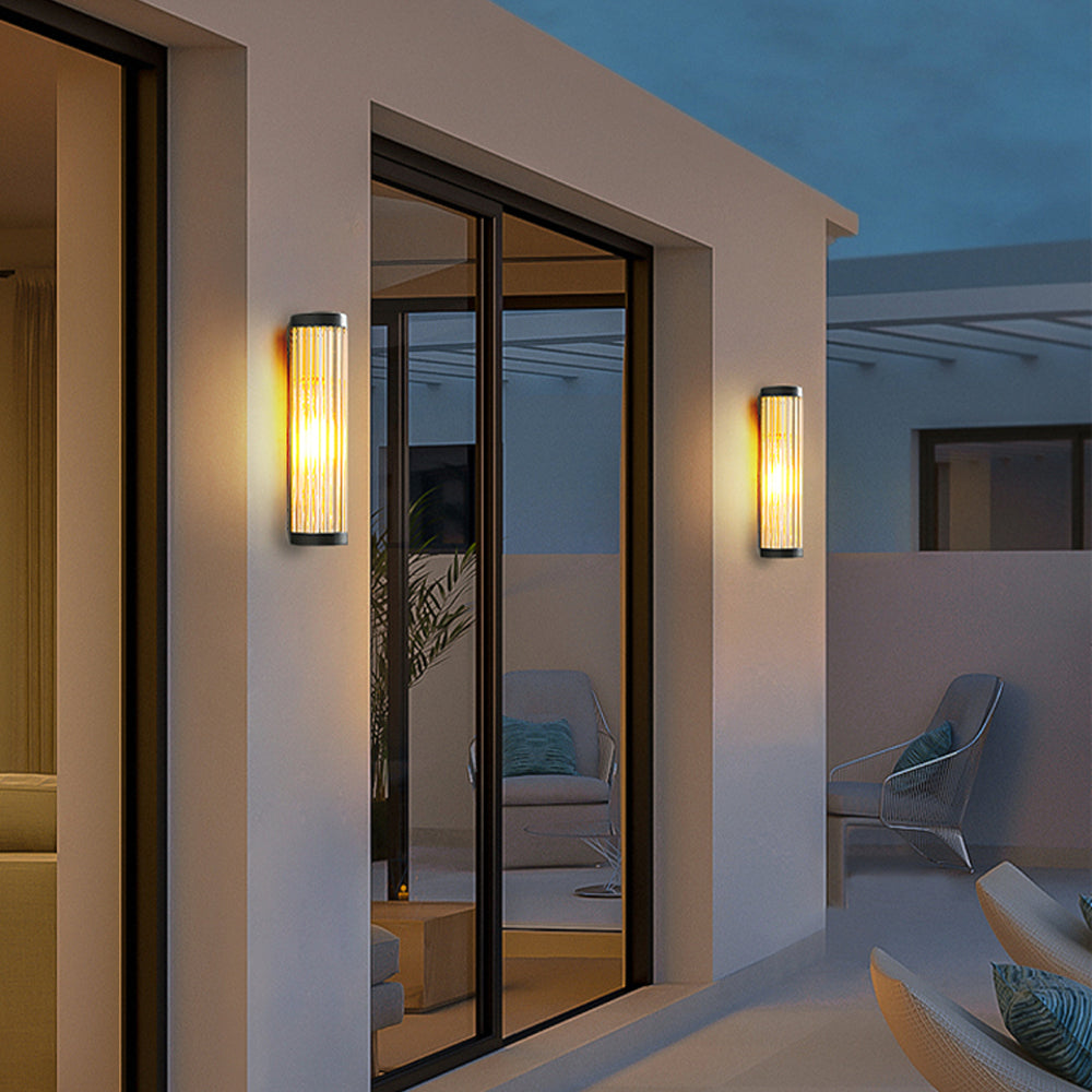 HaloGuard Semi Dome Outdoor Glass Wall Lamp