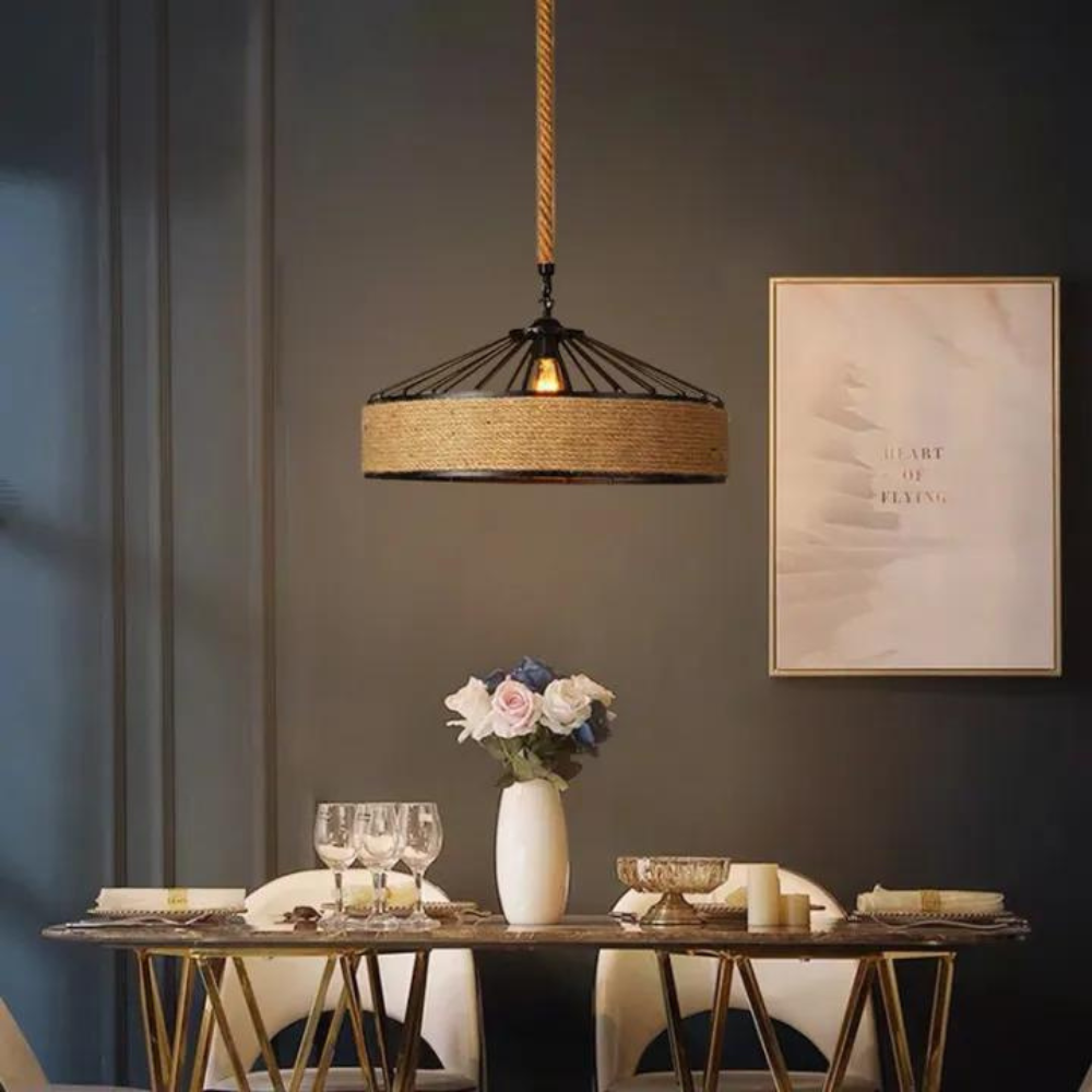The Industrial Hemp Rope Chic Pendant Light