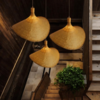 Rustic Raphia Charm Rattan Light