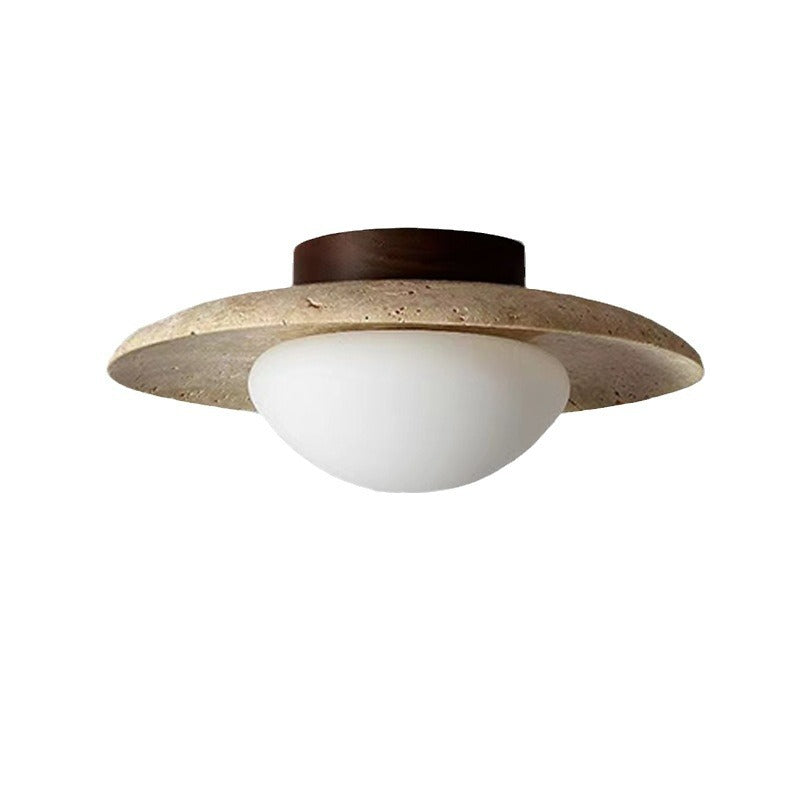 Natural Nordic Minimalist Travertine Ceiling Light
