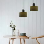 Nordic Iron Body Two-Tone Glass Pendant Light