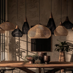 Elegant Handmade Rattan Japandi Pendant Light