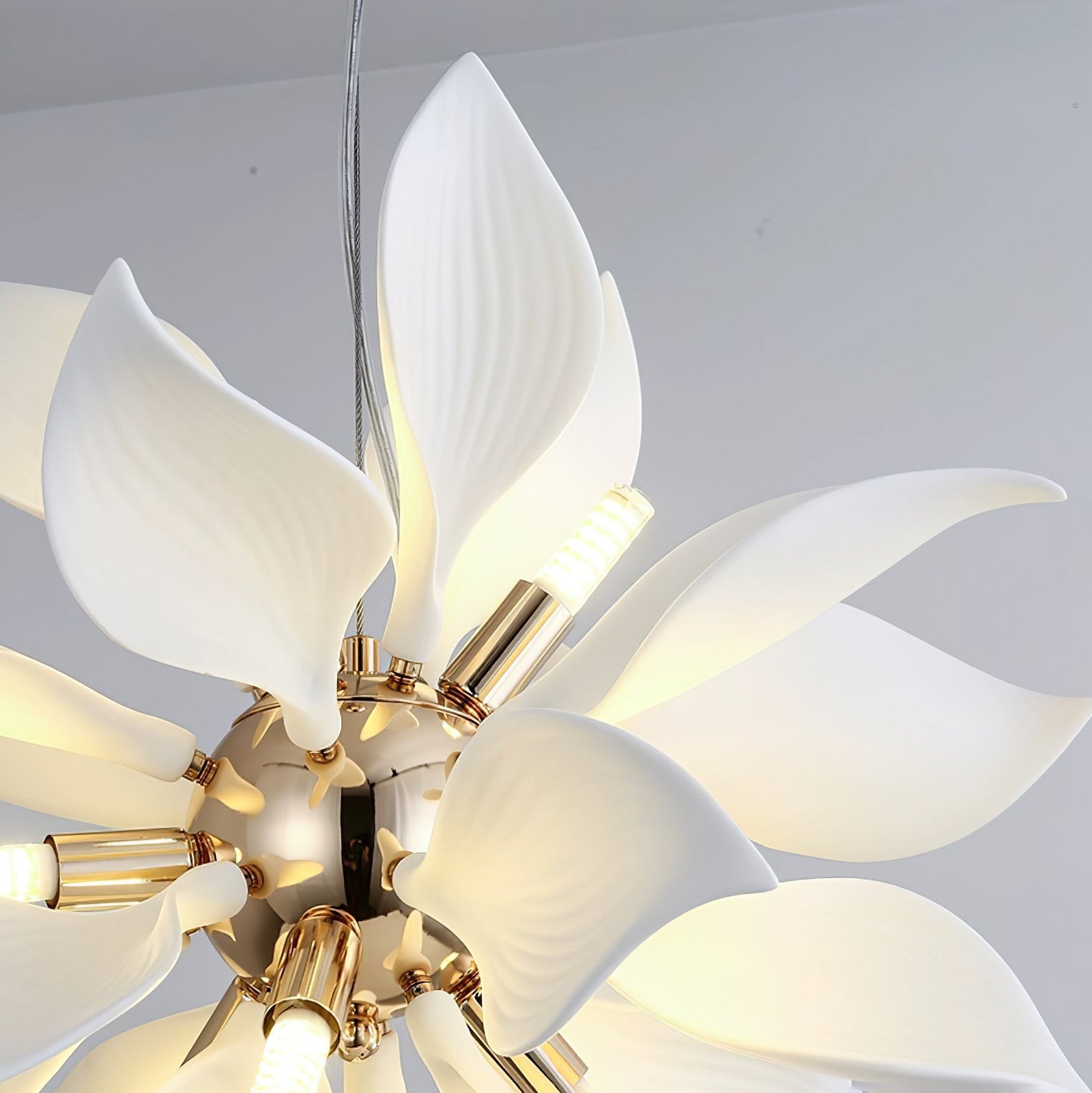 Petaline Bloom Ceramic Floral Pendant Light