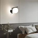 Calla Hanging Glass Globe Nordic Brass Wall Light