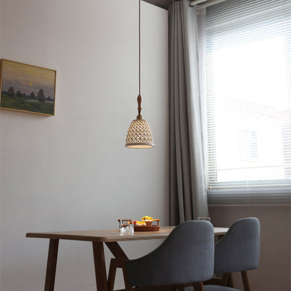 The Braided Ceramic Entwined Glow Pendant Light