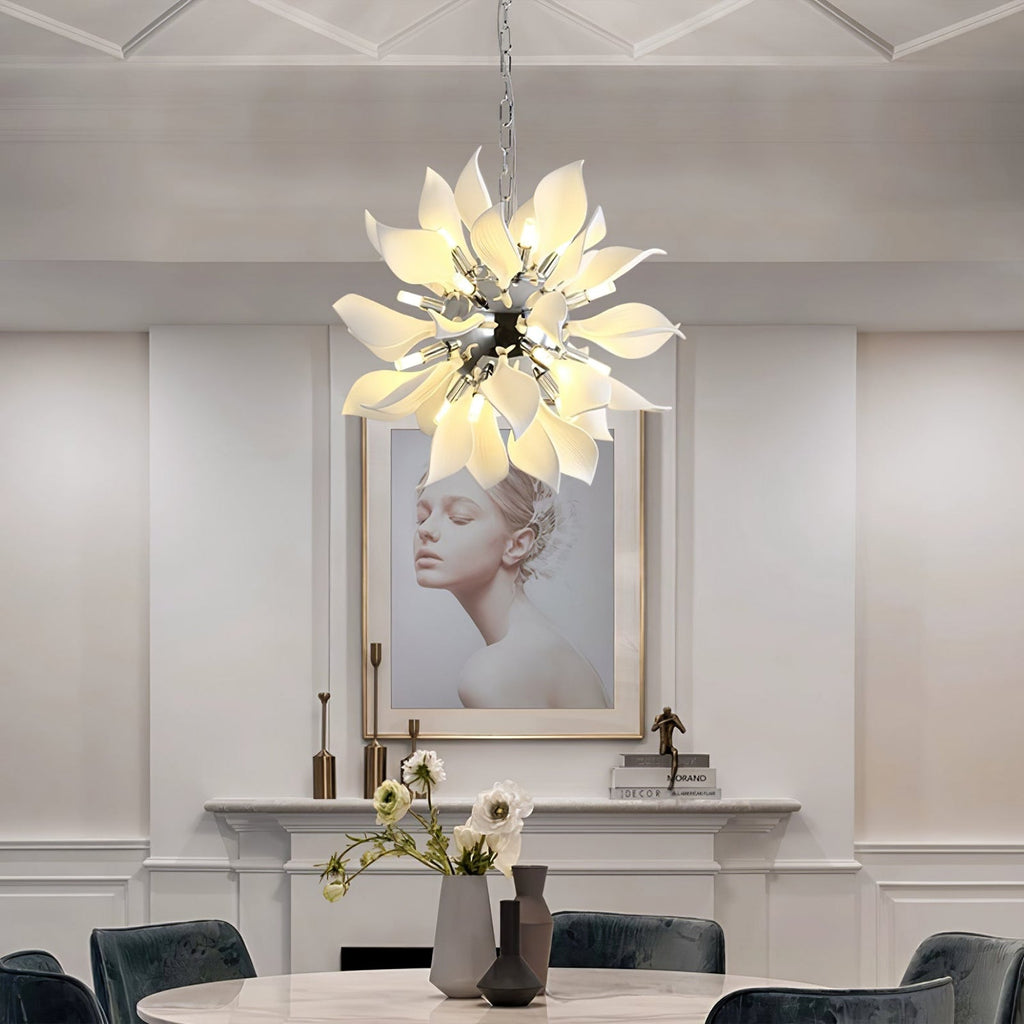 Petaline Bloom Ceramic Floral Pendant Light