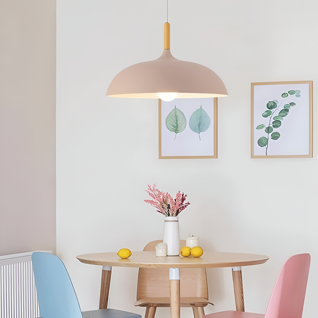 Nordic Style Wood Iron Art Pendant Light