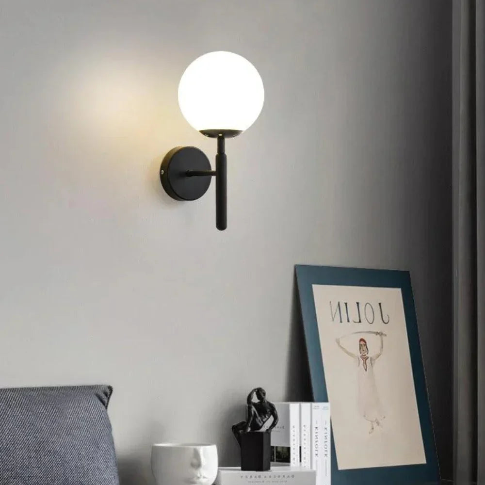 Milky Glow Modern Metal Wall Lamp