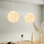 Lunar Glow Modern Glass Pendant Light