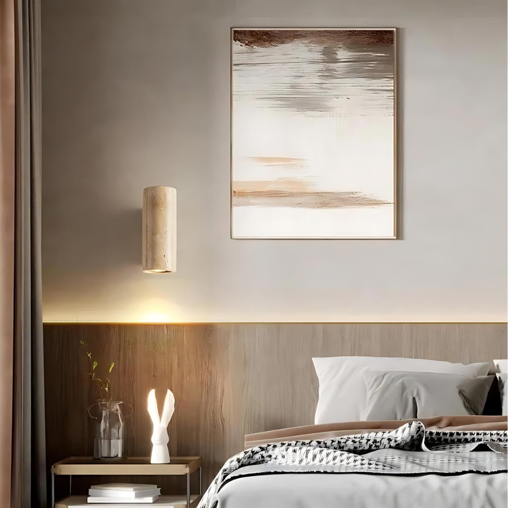 Wabi-Sabi Aura Travertine Wall Light