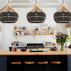 Midnight Natural Rattan Essence Pendant Light