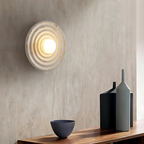 Wabi-Sabi Resin Round Circle Wall Light
