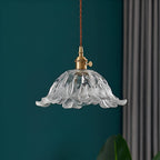 Retro French Flower Glass Pendant Light