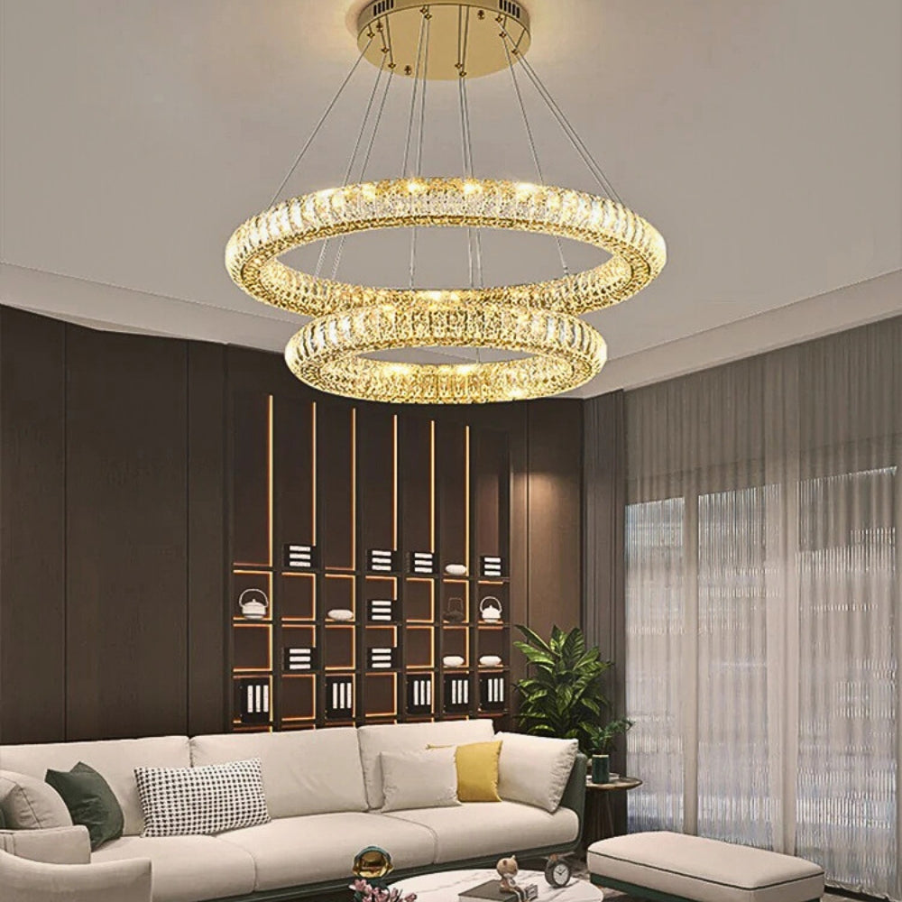 Audrey Radiant Ring Crystal Luxury Chandelier