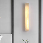 Edge Modern Rectangular Alabaster Outdoor Wall Light