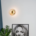 The Shimmering Glow Premium Minimalist Brass Wall Light