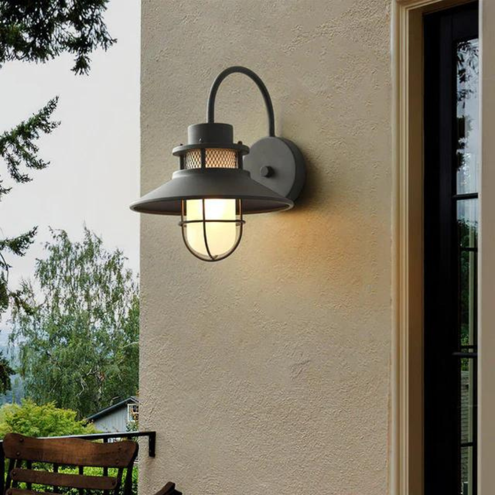 Luminous Outdoor Torch Metal Outdoor Wall Lamp
