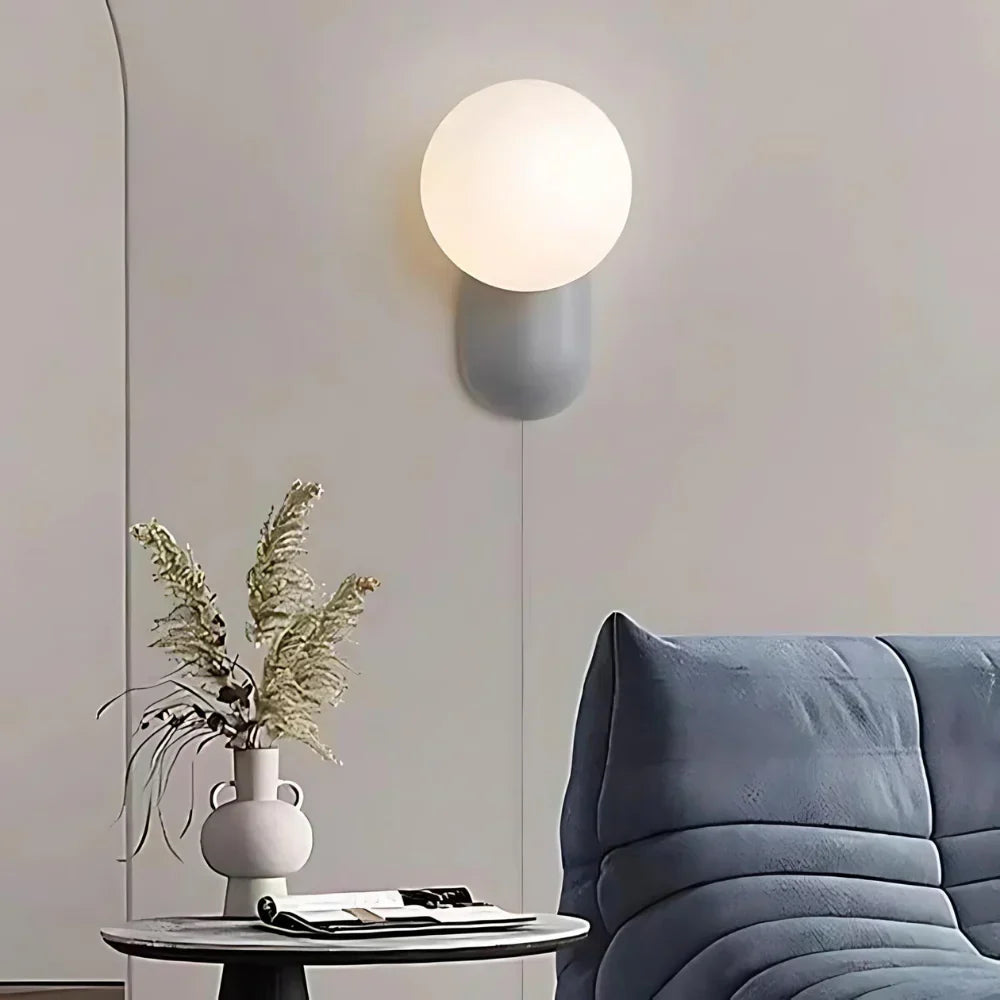 Luma Nordic Glass Orb Wall Light