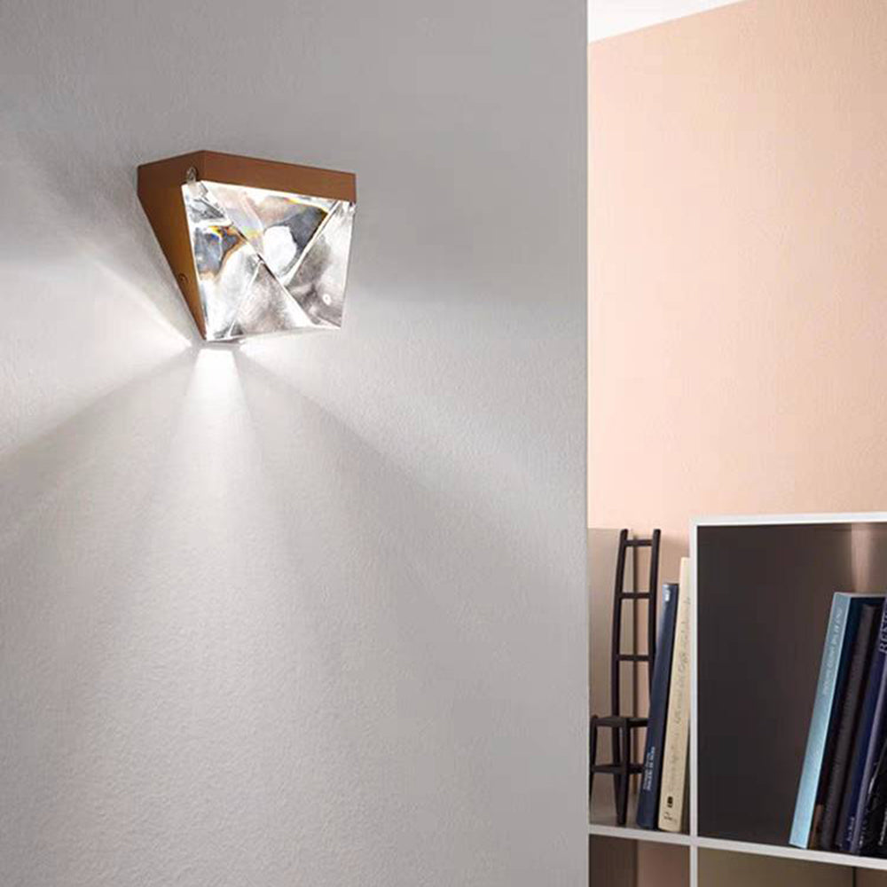 Waterproof Diamond Shape Metal Crystal IP65 Waterproof Outdoor Wall Light