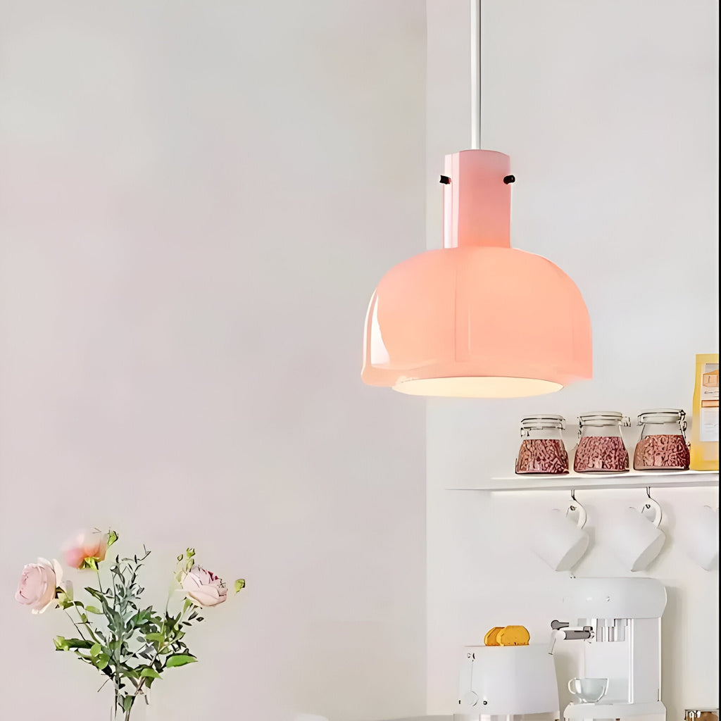 Nordic Flower Shaped Glass Pendant Light
