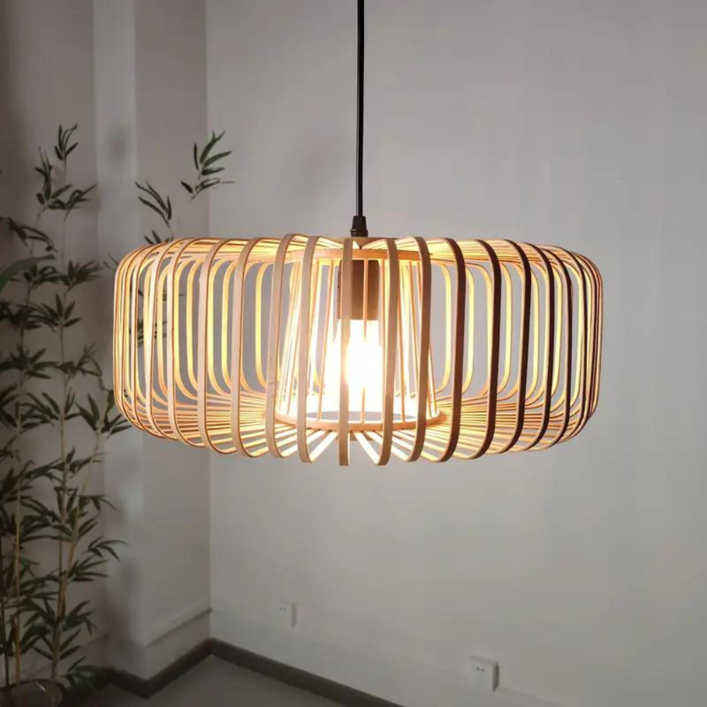 The Solar Illusion Bamboo Pendant Light