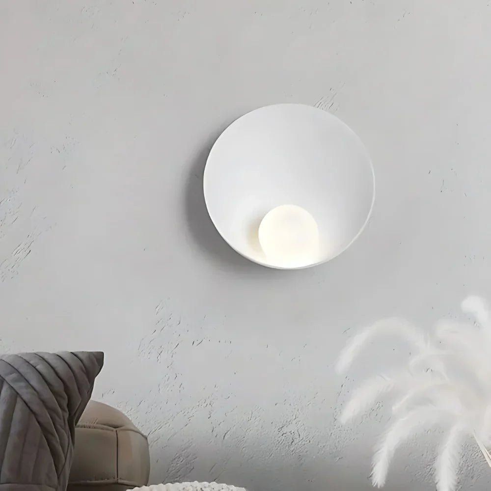 Serenity Modern Resin Japandi Metal Wall Lamp