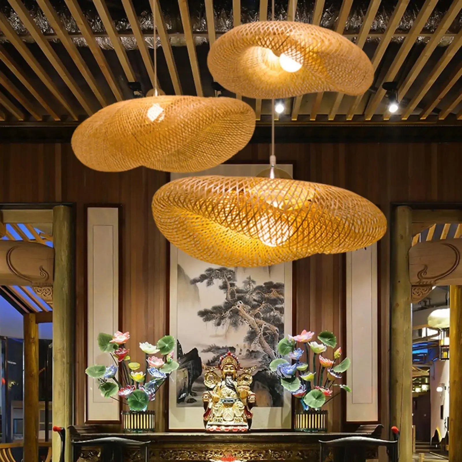 Aira Handwoven Natural Bamboo Pendant Light